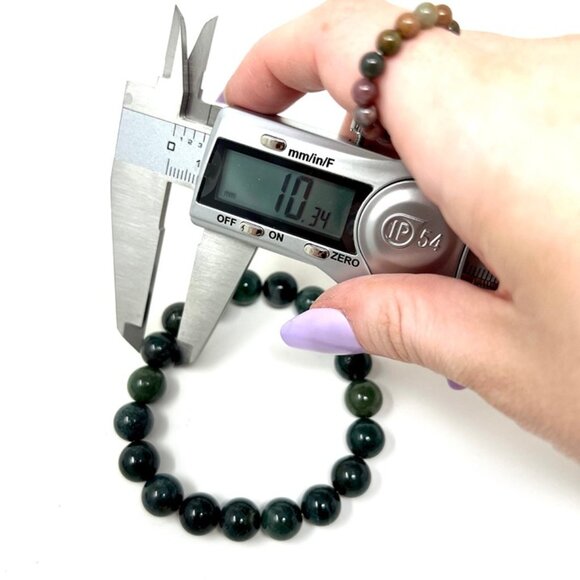 Moss Agate Green Natural Bracelet Jewlery Healing Crystal Stone bangle NEW - Picture 8 of 12